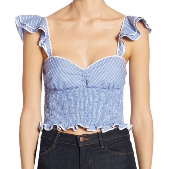 Likely Tops - NWT LIKELY Cypress stripe ruffle top Blogger